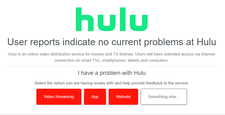 hulu user report