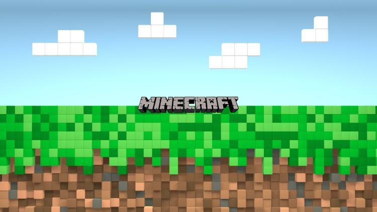 video game pixel grass blue sky background